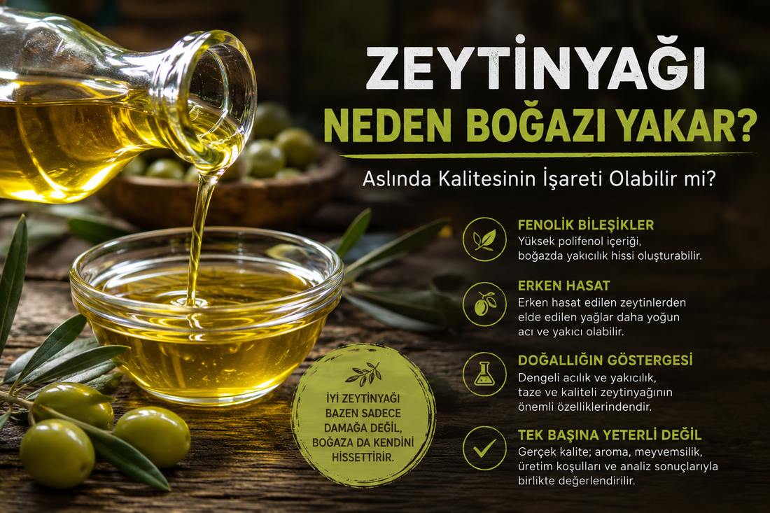 Zeytinyağı Neden Boğazı Yakar? Aslında Kalitesinin İşareti Olabilir mi?