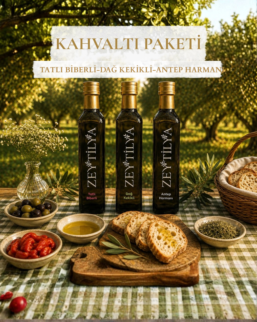 Üçü Bir Arada Kahvaltı Paketi